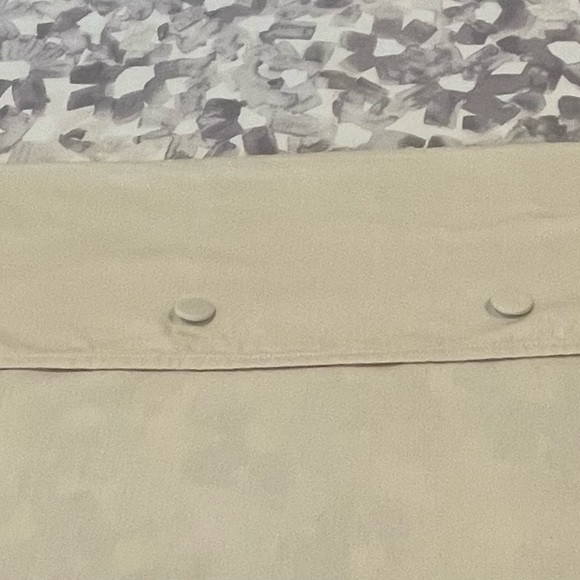 3 curtain panels JCPenny Home Collection - off-white / cream button-top - Picture 7 of 12